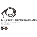 DOG LEASH FOR EXHIBITIONS IN GREASED LEATHER - KL84 (MQO) - Gattopardo Usa